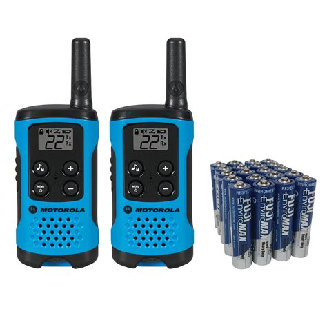 Motorola T100 16 Mile 2 Way Radio Walkie Talkie 2 Pack With Bonus 20