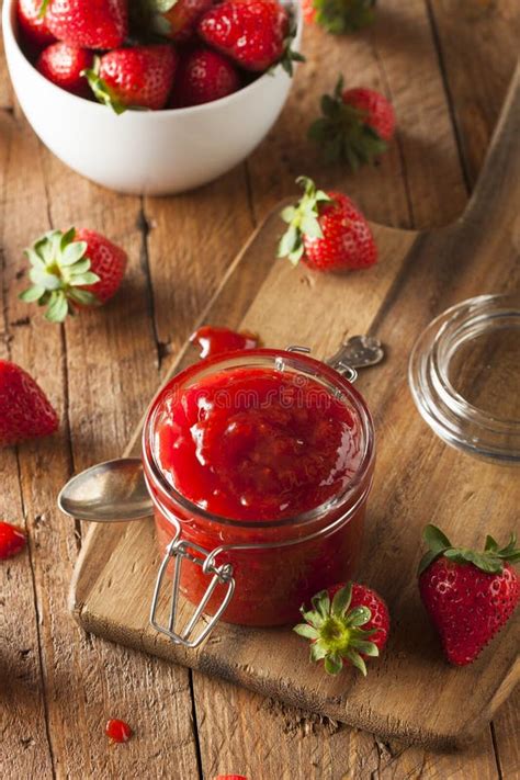 Homemade Organic Strawberry Jelly Stock Photo Image Of Fresh Sugar