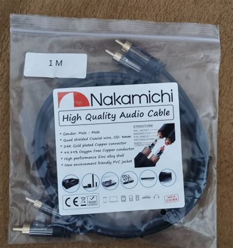 Kabel Rca Rca Cinch Hq Stereo Ofc Nakamichi M Sklep Opinie