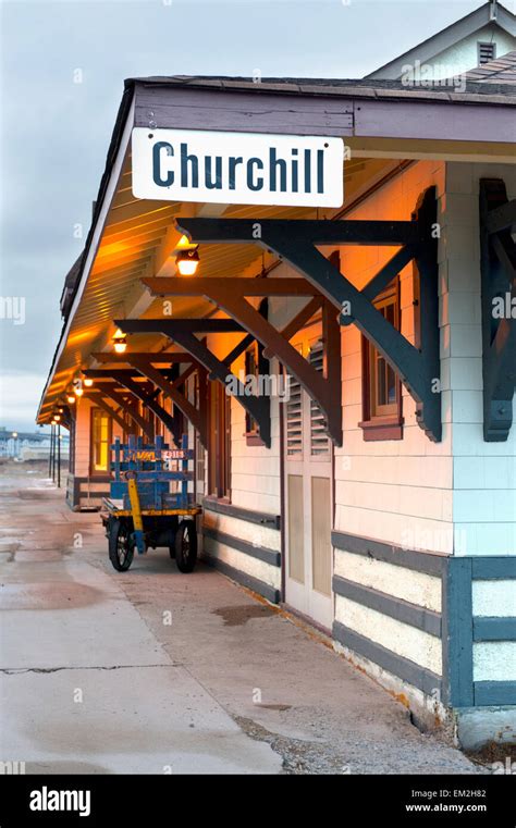 A Train Station; Churchill Manitoba Canada Stock Photo, Royalty Free ...