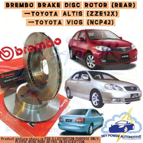 BREMBO TOYOTA ALTIS ZZE121 ZZE122 TOYOTA VIOS NCP42 BRAKE DISC