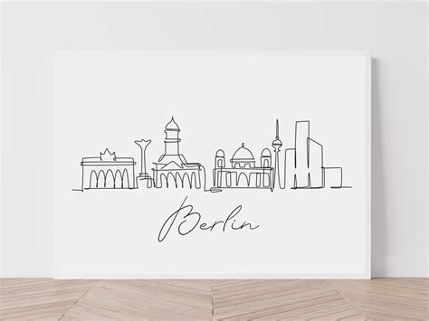 Berlin Skyline Wall Art Printable Berlin Poster German - Etsy