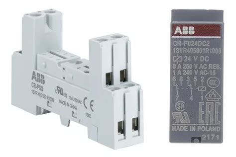 10 Piezas Relevador Base Abb Bobina 24 Vdc Cr p024dc2 Envío gratis