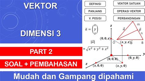 Vektor Pada Dimensi Tiga Vektor Dimensi 3 Youtube