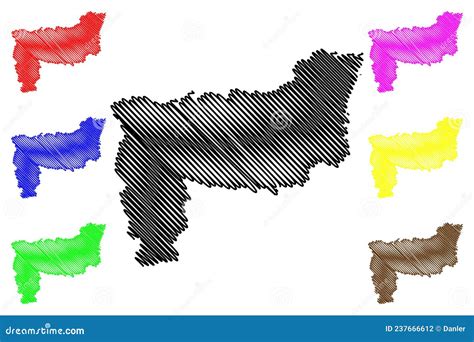 Purnia District Bihar State, Division, Republic of India Map Vector ...