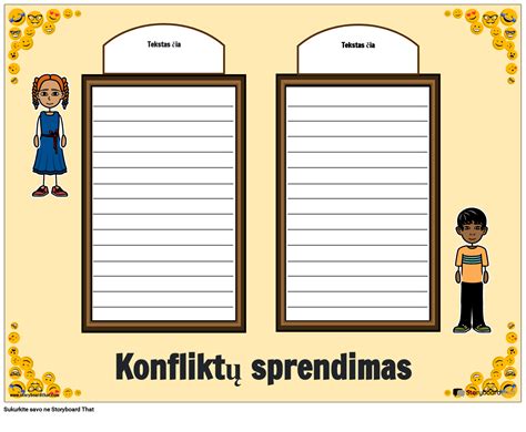 Konflikt Sprendimo Refleksijos Veikla Storyboard