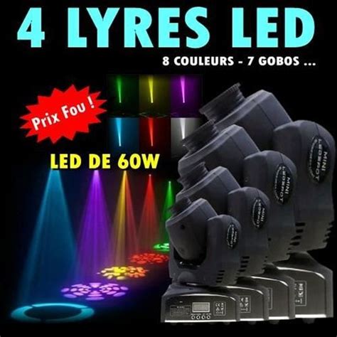 Pack De Lyres Lmh W Led Dmx Jeu De Lumiere Pa Dj Led Light Sono