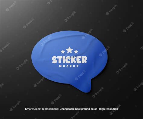 Premium Psd Speech Bubble Sticker Mockup Or Message Sticker Mockup