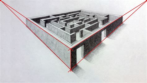 Two Point Perspective 3D Maze