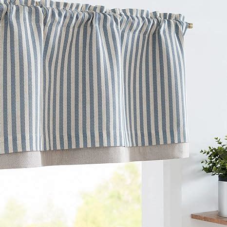 Amazon JINCHAN Linen Valance Curtain Stripe Valance For Windows 16