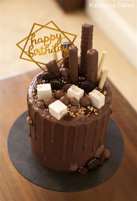 Chocolate Drip Birthday Cake By Sussex Based Kasserina Cakes Chocolate