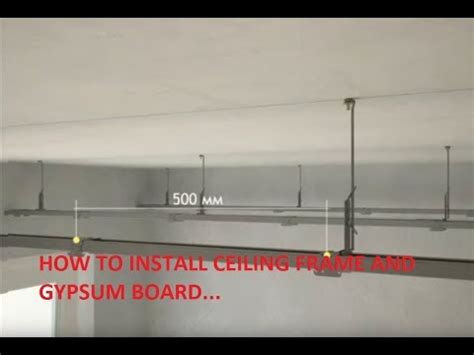 How To Install Ceiling Frame Gypsum Board Youtube