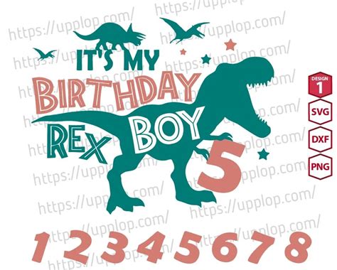 Roar T Rex Birthday Boy Svg Upp1144 Upplop Graphics Resources