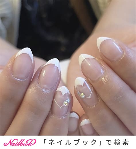 オールシーズン ハンド フレンチ 変形フレンチ ホワイト brilliantnailのネイルデザイン No 8796227 ネイルブック