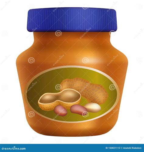 Peanut Butter Icon Cartoon Style Stock Vector Illustration Of