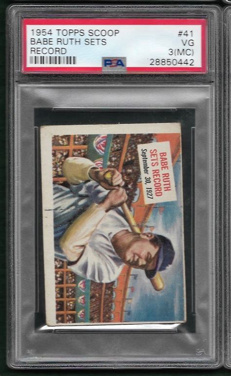 Topps Scoop Babe Ruth Sets Record Psa Mc Baberuth Babe