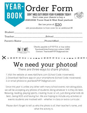 Fillable Online Student Services Yearbook Order Form Sharpschool Fax