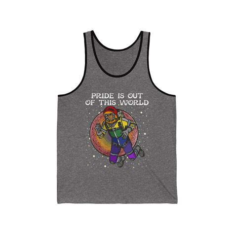 Gay Pride Rainbow Tank Top Mens Womens Tank Top Rainbow Shirt Funny Astronaut World Pride 2019