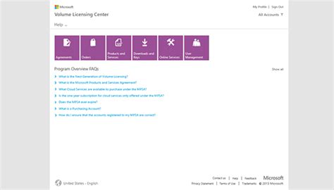 Microsoft Volume Licensing Help Center on Behance