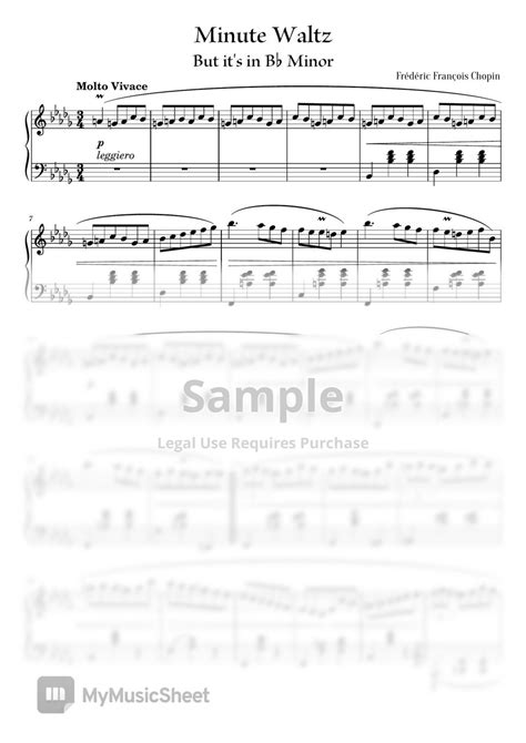 Chopin Minute Waltz But Its In Minor Key Relative Key Sheet By Major Minor Switcher