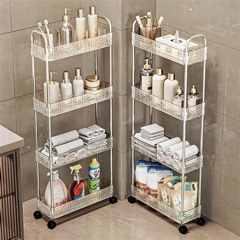 Rolling Storage Cart Movable Bathroom Organizer Bathroom Temu