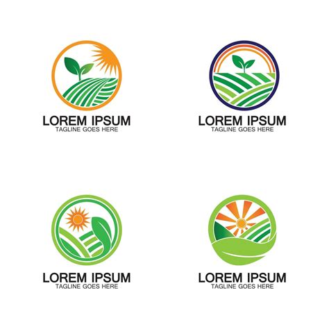 Organic farming logo vector illustration 2496069 Vector Art at Vecteezy