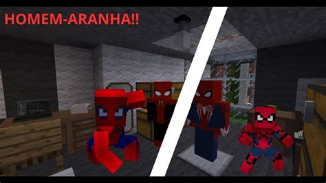 Testei O Mod Do Homem Aranha No Minecraft Youtube