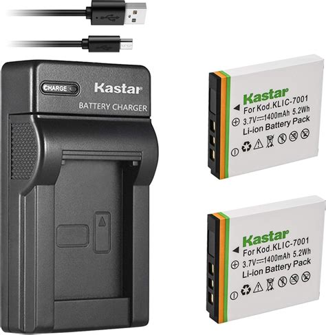 Kastar Battery X Slim Usb Charger For Kodak Klic And Kodak