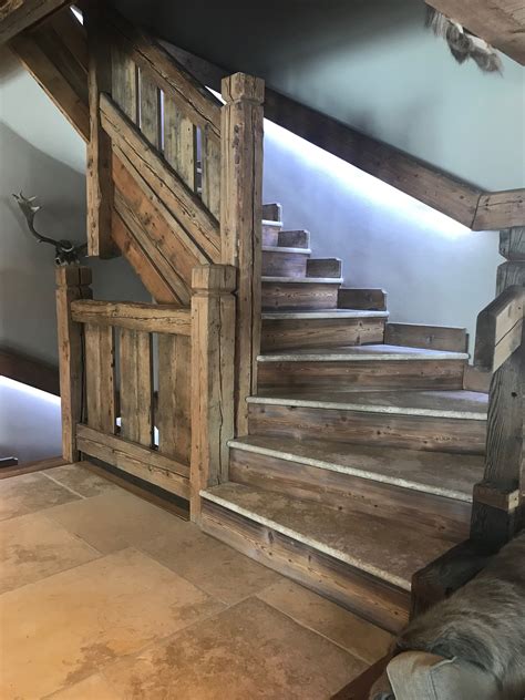 Pin By Ted Jennings On Chalet Stairs Timber House Stairs Garage Decor