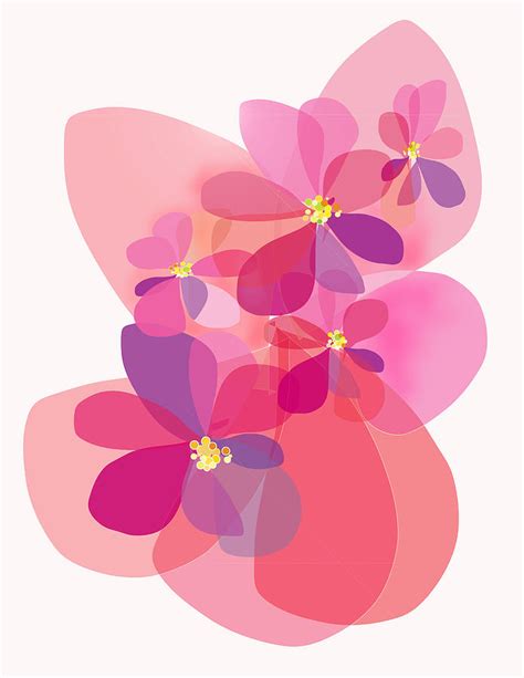 Pink Posies Digital Art By Gina Harrison Fine Art America