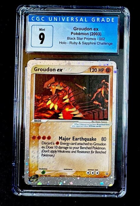 Cgc Groudon Ex Ruby Sapphire Black Star Pomo Holo Pokemon