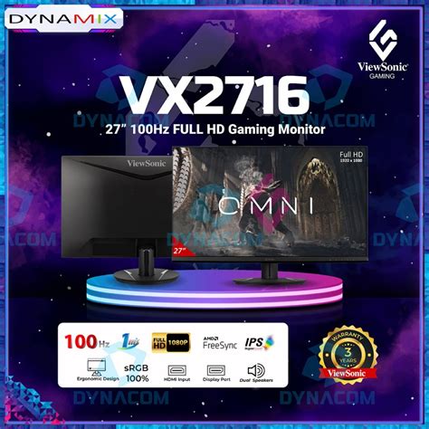 Jual Tanpa Palet Kayu Monitor Gaming ViewSonic VX2716 27 IPS 100Hz