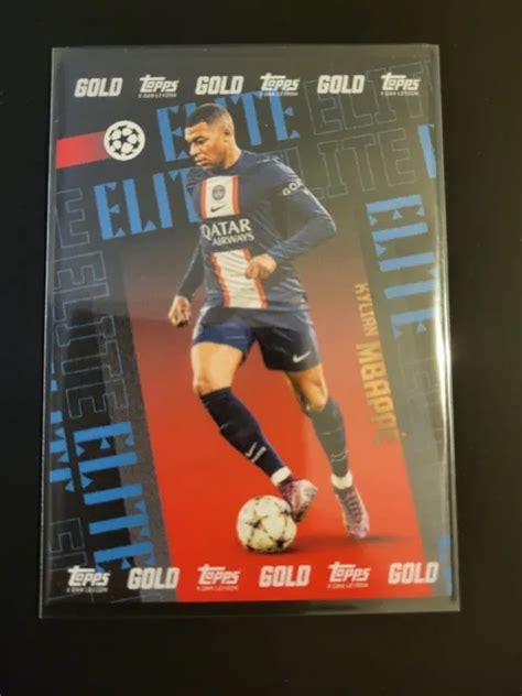 Topps Ucl Gold Kylian Mbappe Elite Insert Paris Saint