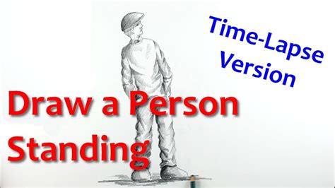 How To Draw A Person Standing Youtube