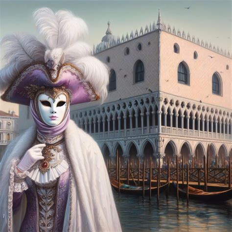 Premium AI Image | Venetian Carnival Mask Illustration