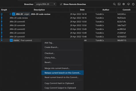 Git Squash Des Commits Avec Vscode Et Lextension Git Graph Tutoandco