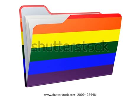 Computer Folder Icon Lgbt Gay Rainbow Stock Illustration 2009422448