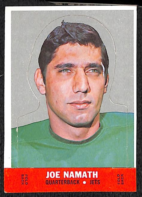 Lot Detail 1968 Topps Football Stand Up Card Set W Namath