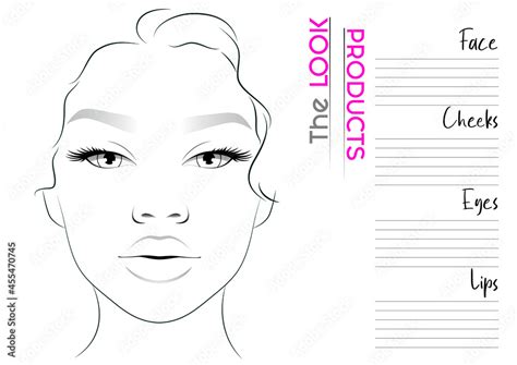 Printable Makeup Face Template Saubhaya Makeup