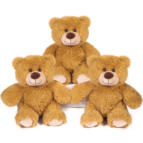 Lotfancy Eco Friendly Teddy Bear Stuffed Animal 3 Pack 10 In Soft