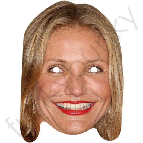 Cameron Diaz Celebrity Actor Card Mask ready to Wear With Eyes Cut Out ...