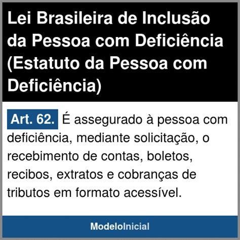 Artigo Lei Brasileira De Inclus O Da Pessoa Defici Ncia