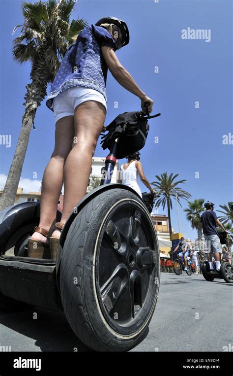 Segway vehicle. Two-wheeled electric vehicle, Barcelona Stock Photo - Alamy