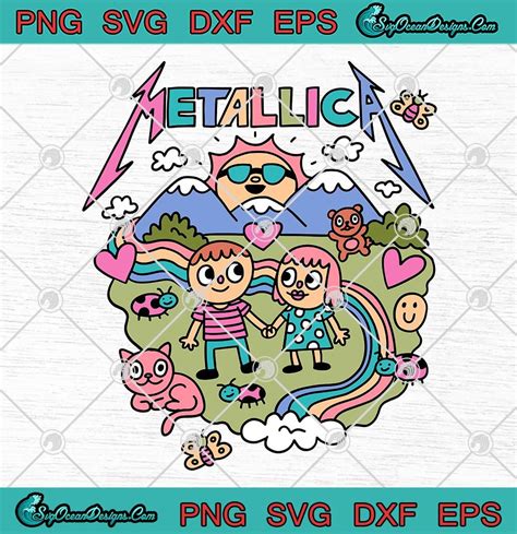 Metallica SVG, Cute Cartoon Music Lovers SVG, Metallica Band SVG PNG ...