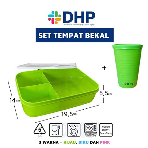 Jual Mutiarapack 900 Sekat 19 5x14 H 5 Kotak Plastik Tempat Bekal