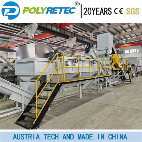 Hdpe Ldpe Pp Pe Pet Bucket Crushing Washing Line China Rigid Plastic