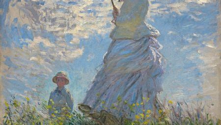 Regardons de plus près la femme à l ombrelle de Claude Monet Peintre