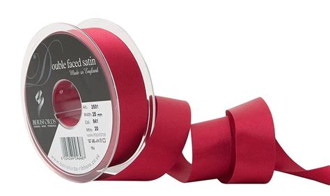 Berisfords Double Faced Satin Ribbon Cardinal