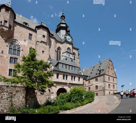 The Marburger Schloss castle, Marburg, Hessen, Germany, Europe Stock ...