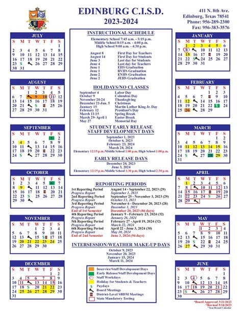 Calendar – Parents – Travis Elementary